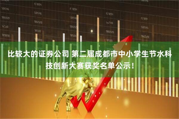 比较大的证券公司 第二届成都市中小学生节水科技创新大赛获奖名单公示！
