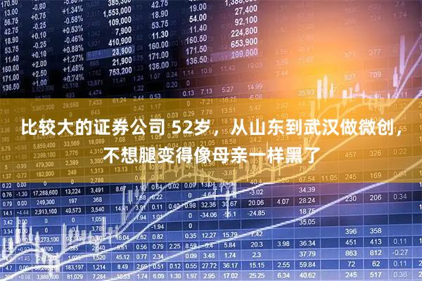 比较大的证券公司 52岁，从山东到武汉做微创，不想腿变得像母亲一样黑了